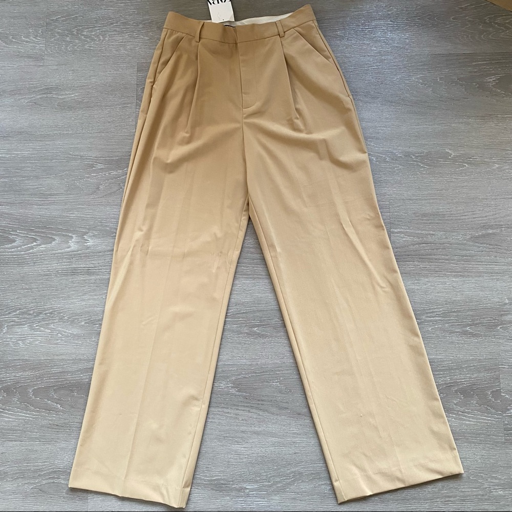 Zara Pleated Wide Leg Pants - Picture 12 of 16